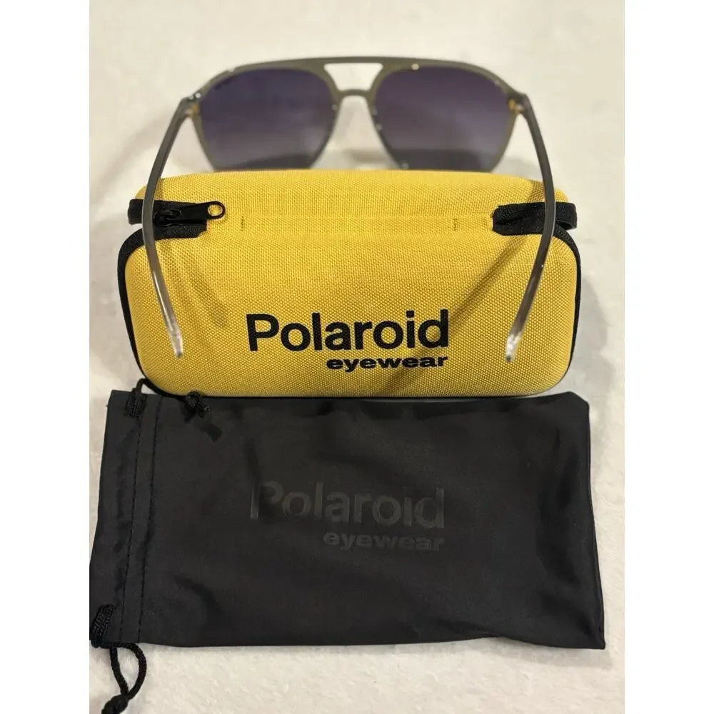 Polaroid Green Polarized Sunglasses PLD4162/S 1EDWJ Yellow Case 56-16-145*3 NWT